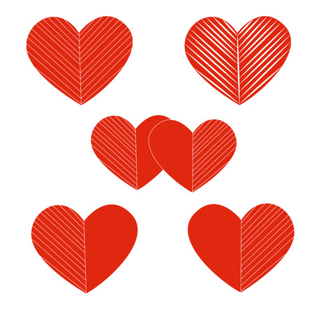 hearts set for design. hearts set for the holiday. heartのイラスト素材