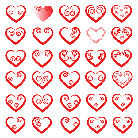 hearts set for design. hearts set for the holiday. heartのイラスト素材