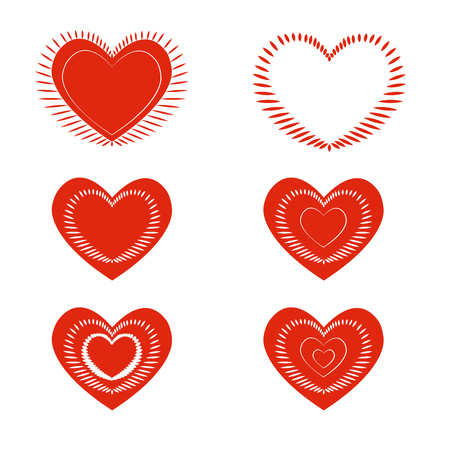 hearts set for design. hearts set for the holiday. heartのイラスト素材