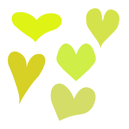 A set of hearts isolated on a white background. heartのイラスト素材