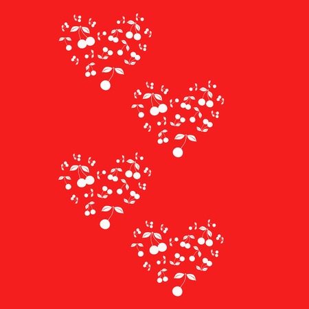 Pattern with cherries. - Illustration. Cherry, Berry Fruit, Foodのイラスト素材