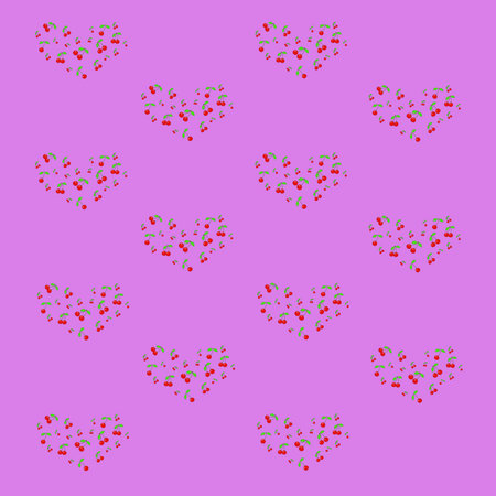 Pattern with cherries. - Illustration. Cherry, Berry Fruit, Food