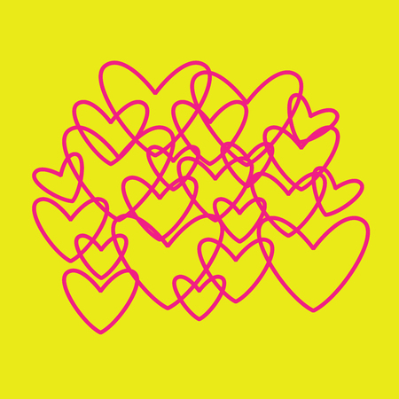 Lovely heart . Vector art in love and romantic with heart shape in positive emotion concept for all design.のイラスト素材