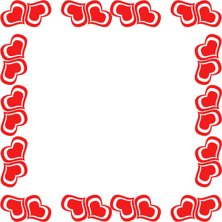 Heart Frame with space for Text. Design for Valentine's Day or Weddings and Mother's Day.のイラスト素材