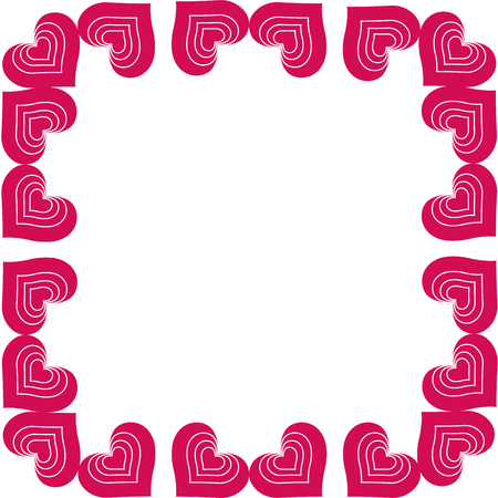 Heart Frame with space for Text. Design for Valentine's Day or Weddings and Mother's Day.のイラスト素材