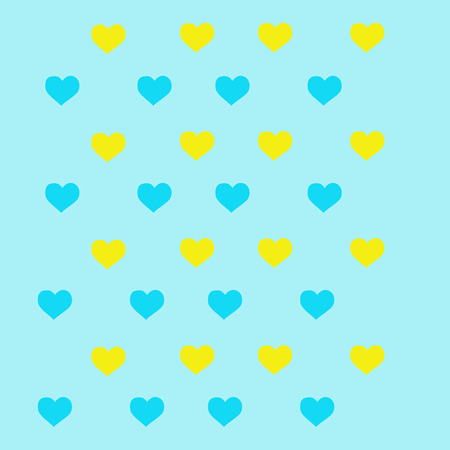Lovely heart wallpaper. heart shapes in different colors for Valentines Day background.のイラスト素材