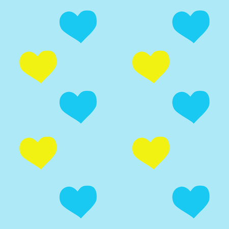 Lovely heart wallpaper. heart shapes in different colors for Valentines Day background.のイラスト素材