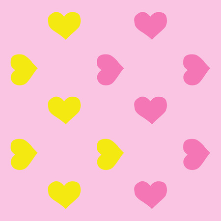 Lovely heart wallpaper. heart shapes in different colors for Valentines Day background.のイラスト素材
