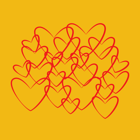 Lovely heart . Vector art in love and romantic with heart shape in positive emotion concept for all design.のイラスト素材