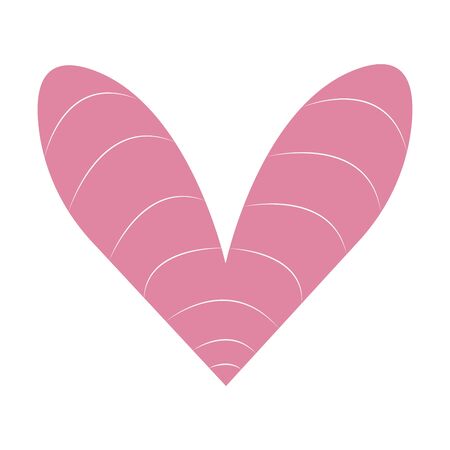Vector heart of outline hand drawn heart icon. Illustration for your graphic design.のイラスト素材