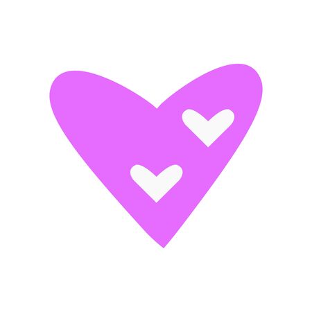 Vector heart of outline hand drawn heart icon. Illustration for your graphic design.のイラスト素材