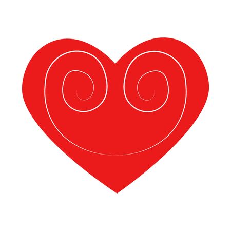 Vector heart of outline hand drawn heart icon. Illustration for your graphic design.のイラスト素材