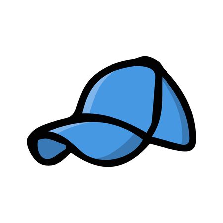 Vector with Warm winter hat in doodle style. Vector hand drawn illustration.のイラスト素材