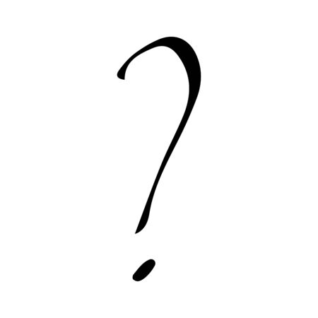 Question mark. Hand drawn sketch. FAQ button. Asking questions. Ask for help. Vector illustration isolated on white backgroundのイラスト素材