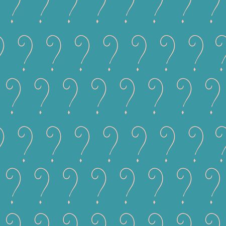 Question mark vector seamless pattern. Hand drawn sketch. FAQ button. Asking questions. Ask for helpのイラスト素材