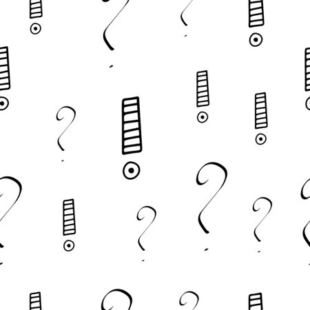 Question marks seamless pattern. Vector sketch question marks backgroundのイラスト素材