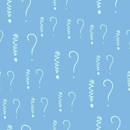 Question marks seamless pattern. Vector sketch question marks backgroundのイラスト素材