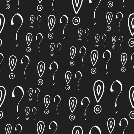 Question marks seamless pattern. Vector sketch question marks backgroundのイラスト素材