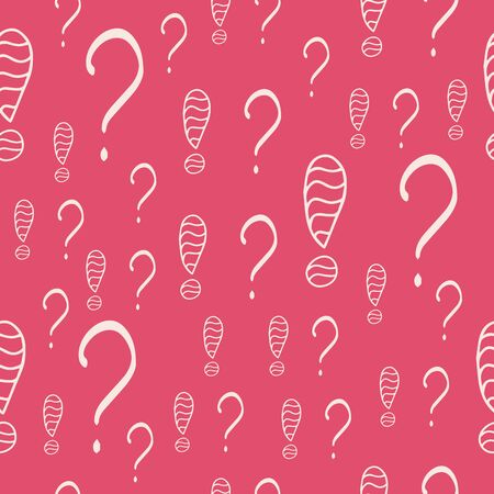 Question marks seamless pattern. Vector sketch question marks backgroundのイラスト素材
