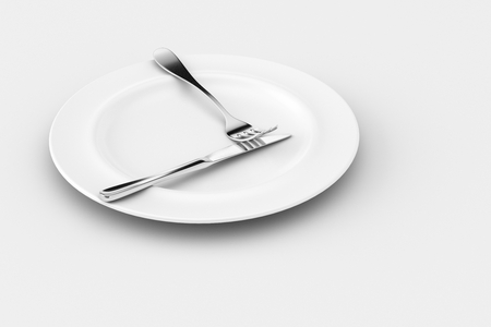 table setting, clean plateの写真素材