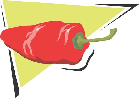 Illustration of red chilly with plants	の写真素材