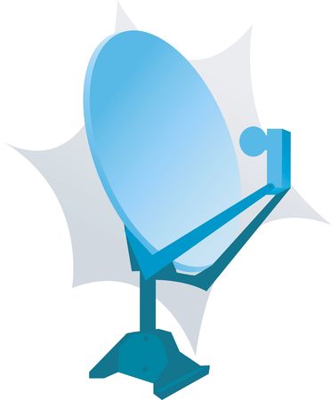Illustration of a dish antenna used in technological use	の写真素材