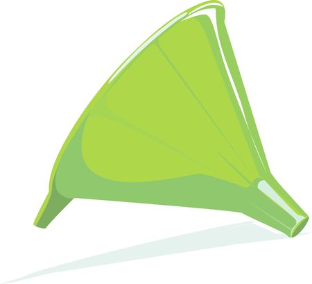 Illustration of a green colour funnel	の写真素材