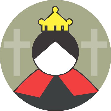 Illustration of a symbol of female worn a crown	の写真素材
