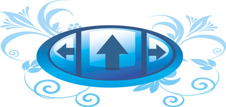 Illustration of three buttons and direction arrows	