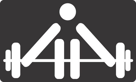 Illustration of a symbol of weightlifter in sportsの写真素材
