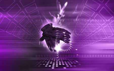 Illustration of a pair of gloves made of leather	の写真素材