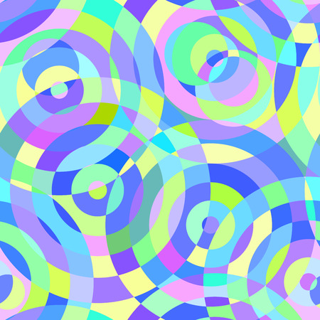 Seamless abstract pattern with circles, vector backgroundのイラスト素材