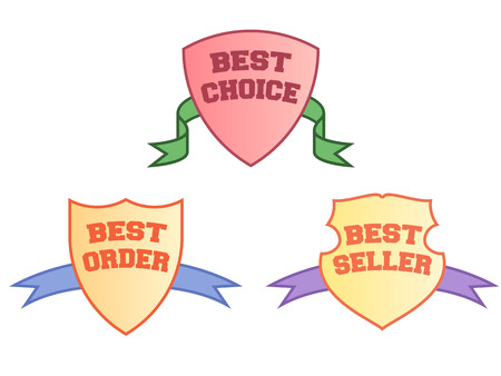 Product labels template, goods vector badges, iconsのイラスト素材