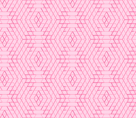 Seamless geometric pattern, hexagon abstract background, vector light pink universal wallpaperのイラスト素材