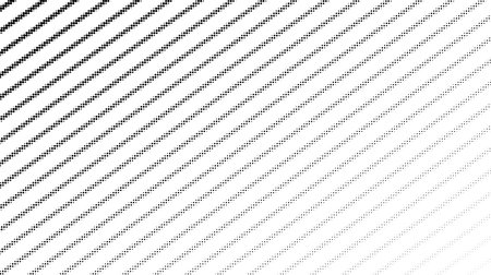 Dotted fading lines pattern. Black and white vanishing stipple background. Diagonal dots stripes wallpaper. Abstract minimalistic texture. Monochrome vectoのイラスト素材