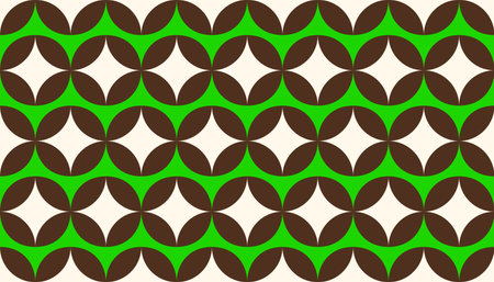 Abstract retro geometric seamless pattern. Decorative ornament background in 60s or 70s style. Retro vintage design for wallpapers, textile, fabric. Vector texture backdropのイラスト素材
