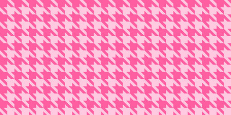 Houndstooth seamless pattern. Pink dogs tooth repeating background. Fabric texture sample. Vector wallpaperのイラスト素材