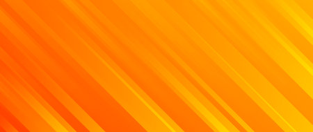 Abstract yellow orange background with diagonal lines. Red yellow texture with smooth gradient and stripes. Modern template for banner, presentation, flyer, poster, brochure, magazine. Vector backdropのイラスト素材