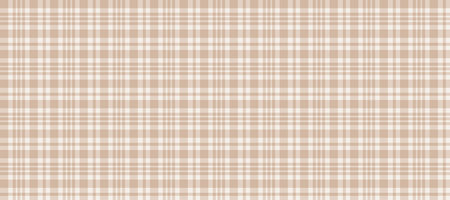 Gingham seamless pattern. Warm beige vichy background texture. Checkered tweed plaid repeating wallpaper. Natural nude tartan fabric and textile swatch design. Vectorのイラスト素材
