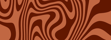 Retro coffee color background. Milk chocolate liquid desert texture. Wavy swirl candy pattern for...
