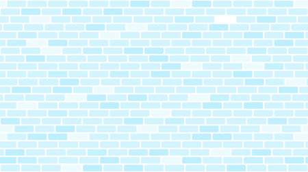 Seamless blue tile texture. Repeating brick pattern for kitchen floor, bathroom wall, pool. Abstract tiles cladding background. Repeated brickwork backdrop. Vectorのイラスト素材