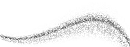 Wave gradient grain texture. Black stippled curved line background. Undulate sand backdrop with speckles, particles, granules. Grunge noise dotted wallpaper for banner, poster, brochure. Vectorのイラスト素材