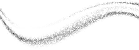 Wave gradient grain texture. Black stippled curve line background. Grunge noise dotted wallpaper for banner, poster, brochure. Undulate smooth sandy backdrop with speckles, particles, granules. Vectorのイラスト素材