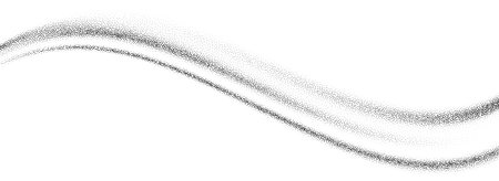 Gradient grain texture wave. Black stippled curved line background. Undulate smooth sand backdrop with speckles, particles, granules. Grunge noise dotted wallpaper for banner, poster, brochure. Vectorのイラスト素材