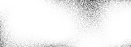 Sandy noisy grain texture. Fading dotted gradient background. Stippled grainy halftone overlay. Gritty grunge distressed wallpaper. Black and white speckle effects. Dusty rough dirty cover. Vectorのイラスト素材