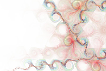 Abstract fractal gnarl spiral on whiteの写真素材