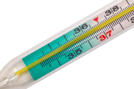 medical thermometer close up isolated on white background