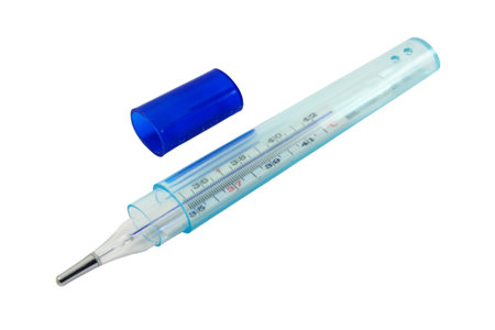 the medical thermometer white background