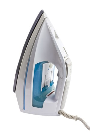 modern electric iron isolated on the whiteの写真素材