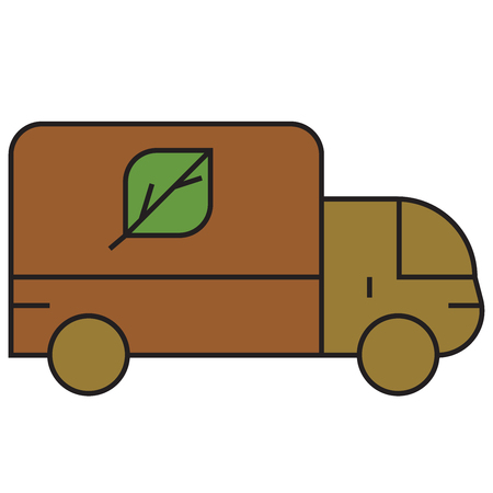 truck icon vector illustration isolated on white background.のイラスト素材